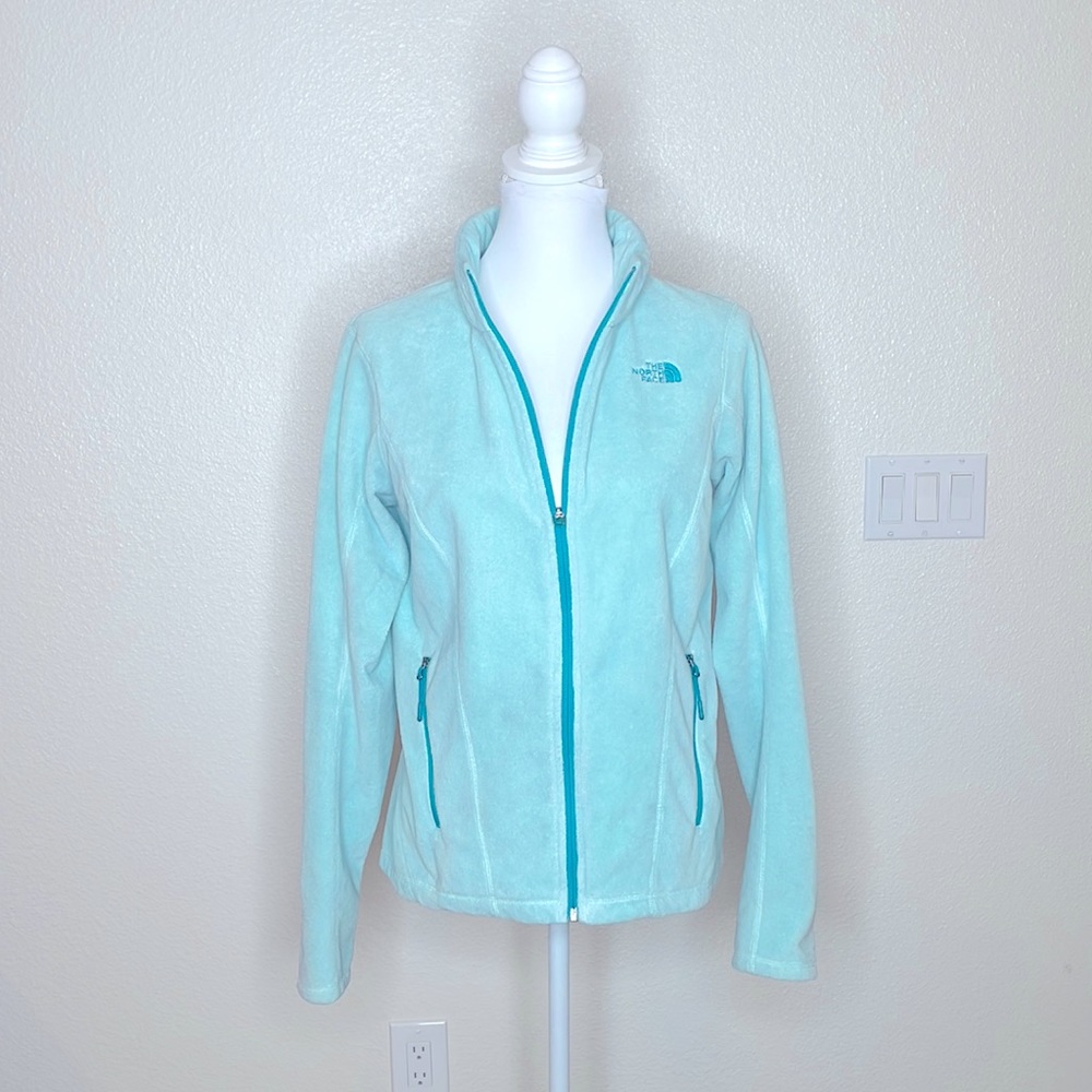 The North Face-MintGreen Fleece ZipUp  M
